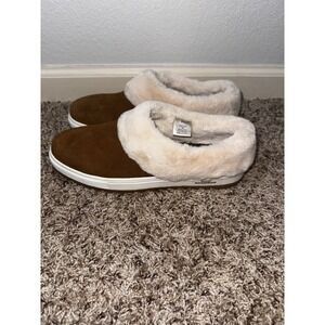 Blondo Suri Waterproof Camel‎ Suede Faux Fur Trim Slip-On Sneaker Size 10 NWOT